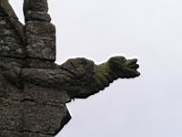 Goulven, Chapelle de Penity, Statue, Dragon (2)